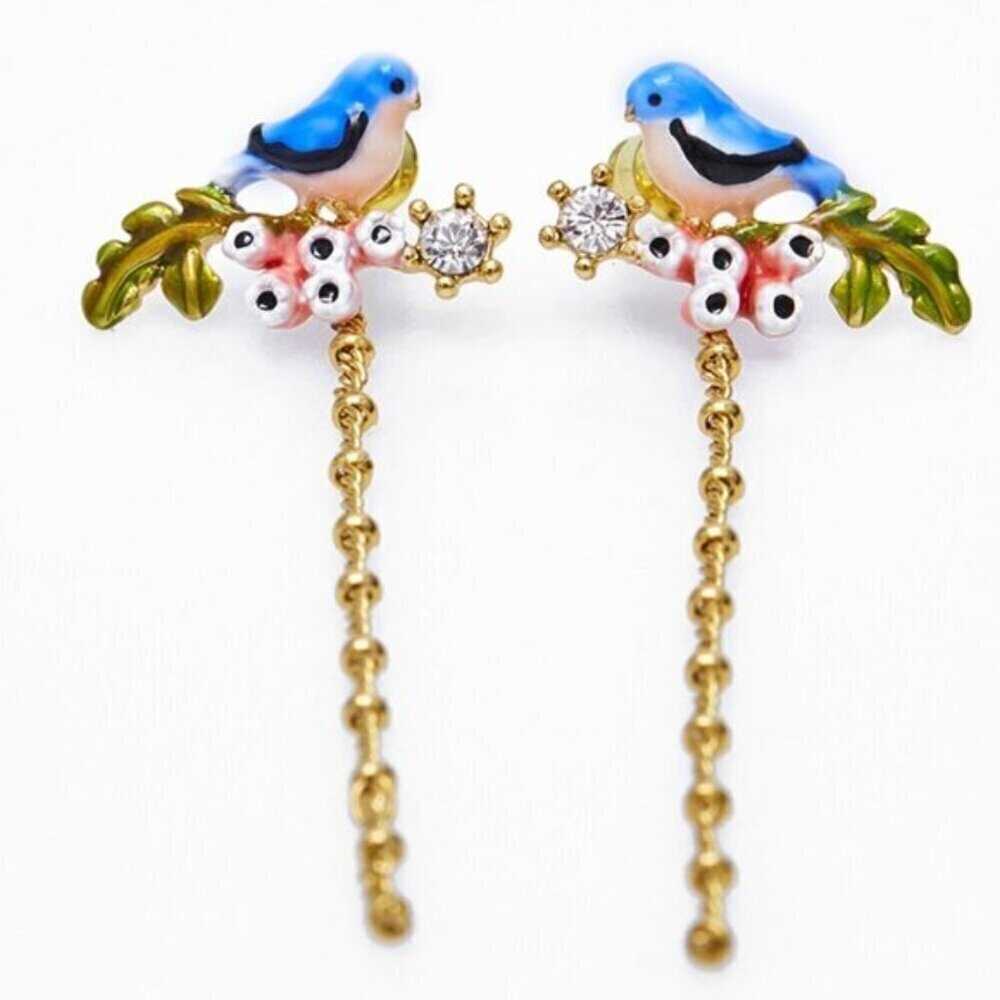 Les Nereides Blue Bird Earrings